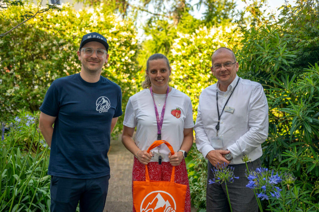 Hospice top fundraiser for Tour de Farms charity cycle event.