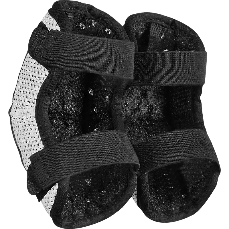 Fox PeeWee Titan Kids Elbow Pads in Black/Silver-1