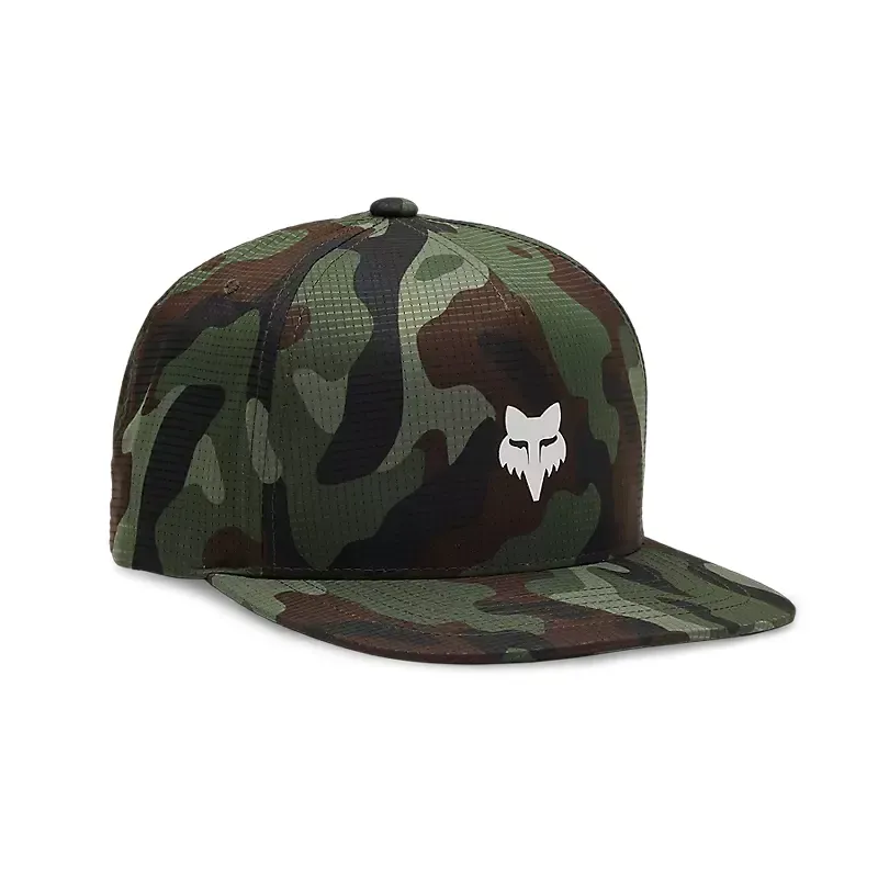Fox Head Camo Tech Snapback Hat in Green Camo
