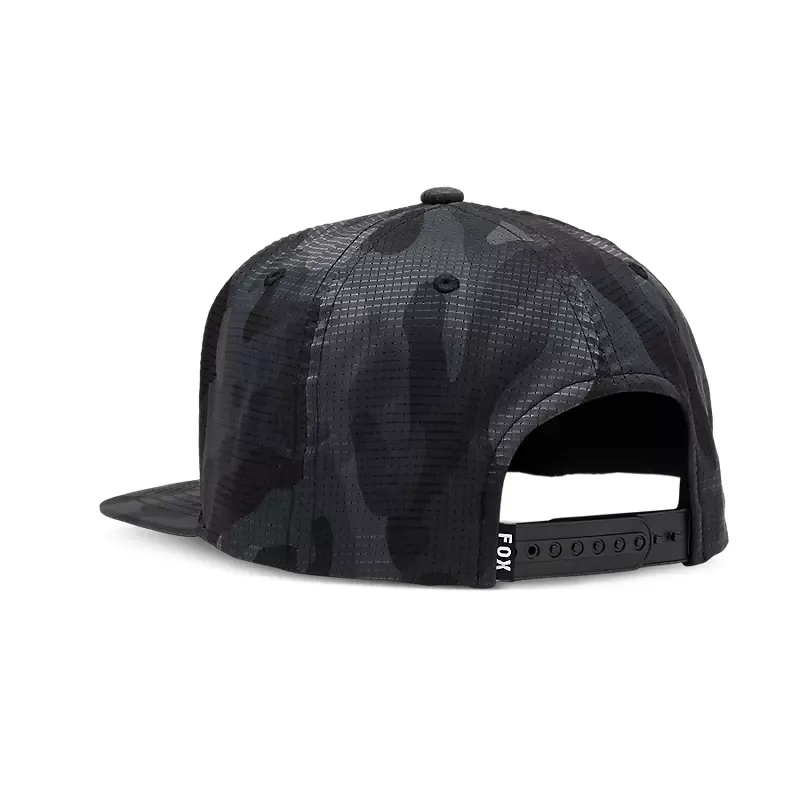Fox Head Camo Tech Snapback Hat in Black Camo-1