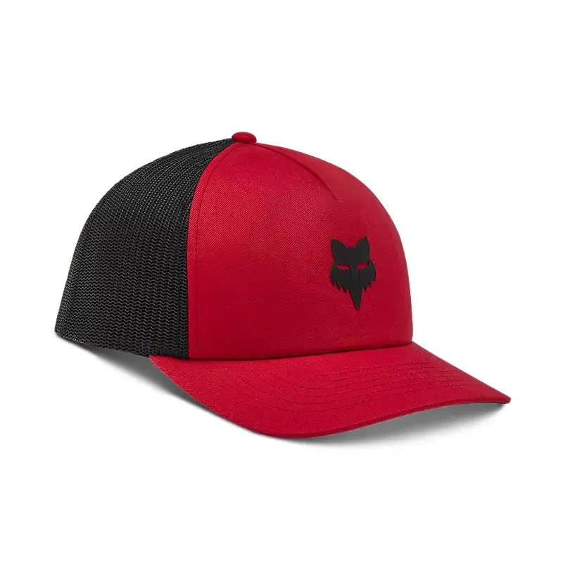 Fox Head Trucker Hat in Red