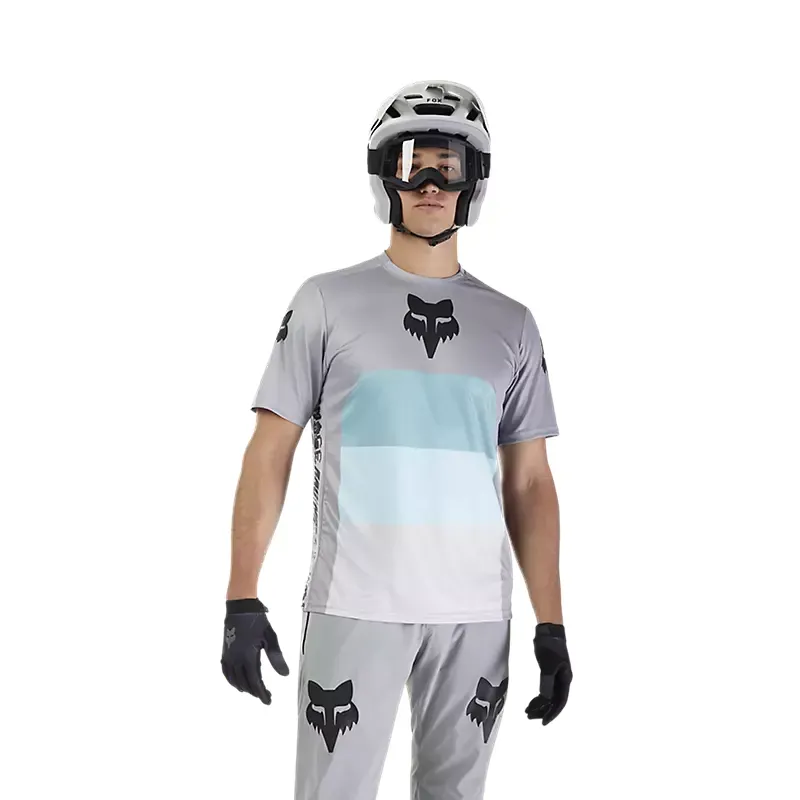Fox Ranger Grid Short Sleeve Jersey in Steel Grey-2