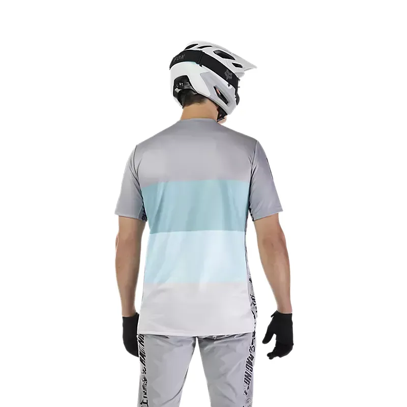 Fox Ranger Grid Short Sleeve Jersey in Steel Grey-3