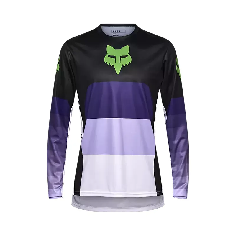 Fox Ranger Long Sleeve Grid Jersey in Black