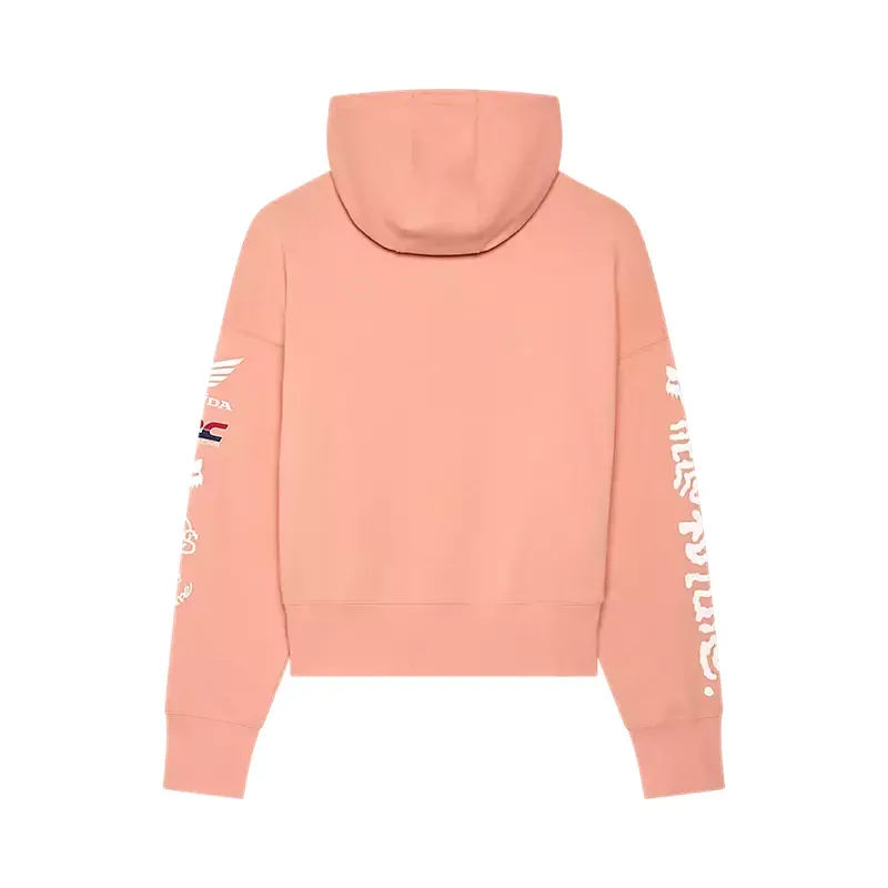 Fox Womens Fox x Honda Oversized Pullover Hoodie in Pale Pink-1