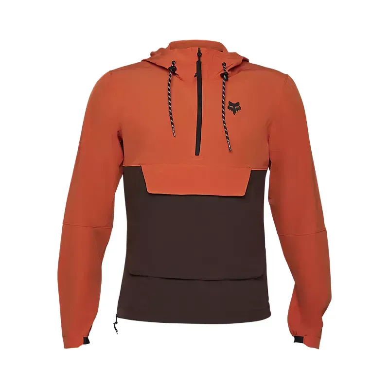 Fox Ranger Wind Pullover Jacket in Atomic Orange
