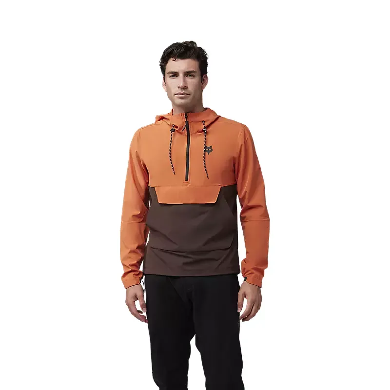 Fox Ranger Wind Pullover Jacket in Atomic Orange-2