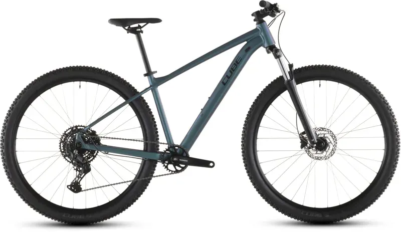 Cube Aim Pro Mountain Bike in Smaragd Grey/Prism