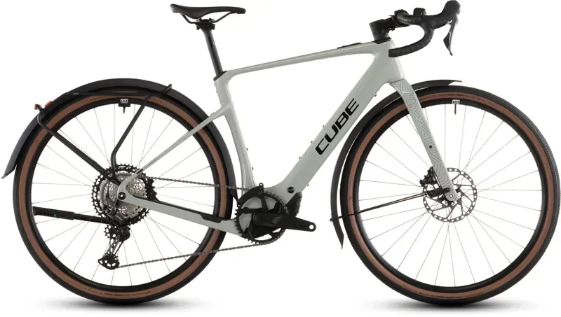 Cube Nuroad Hybrid C:62 Race 400x FE E-Road Bike in Reed Beige/Black
