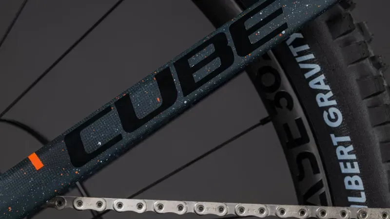 Cube Stereo Hybrid One77 HPC SLT 800 E-MTB in Galaxy/Orange-6