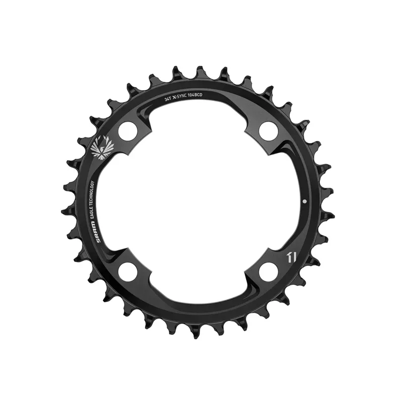SRAM X-Sync 2 104-bcd 34-tooth 12-speed Chainring in Black