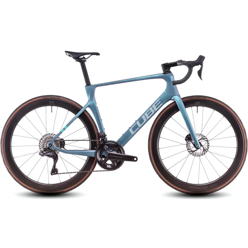 Cube Agree c:62 Pro Road Race Bike in Polar Light/Aqua Green