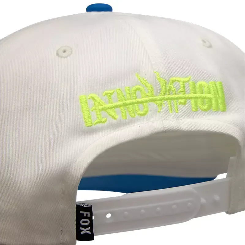Fox Image Phantom Snapback Hat in White-2