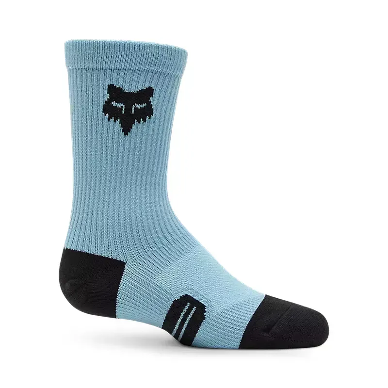 Fox Ranger Crew 6 inch Youth Socks in Vintage Wash Blue