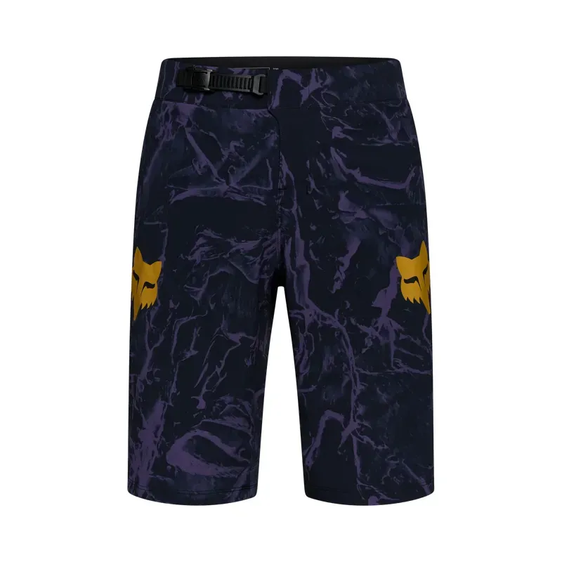 Fox Ranger Image Print Shorts in Plum Purple