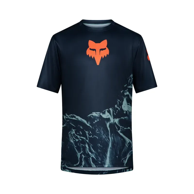 Fox Youth Ranger Image Print Jersey in Arctic Blue