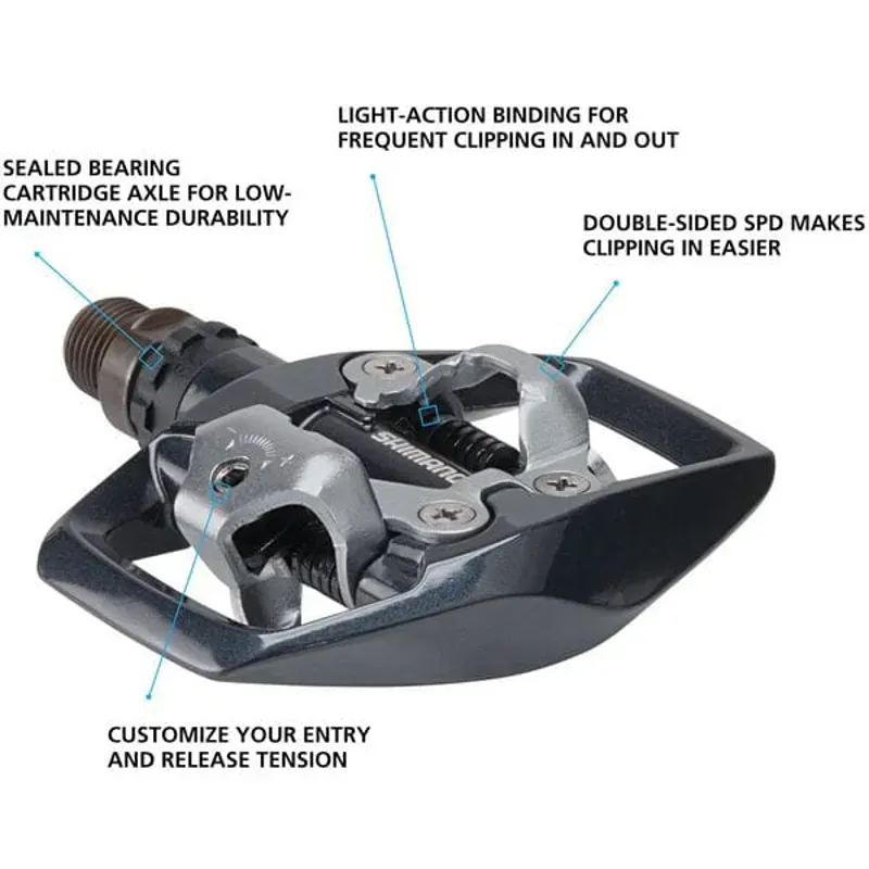 Shimano Pedal ed500 Spd Black 9/16 inches standard-1