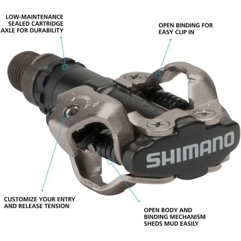 Shimano M520 Pedal Black 9/16 inches standard-1
