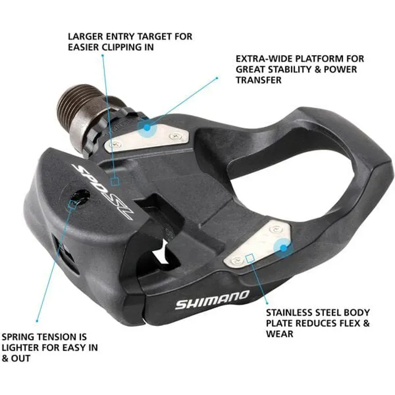 Shimano PD-RS500 SPD-SL Pedals Black 9/16 inches standard-1