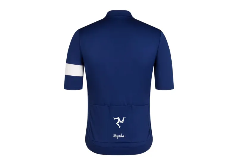 Rapha Men's Core Jersey in Navy/White Limited Edition Cycle 360 Isle of Man-1