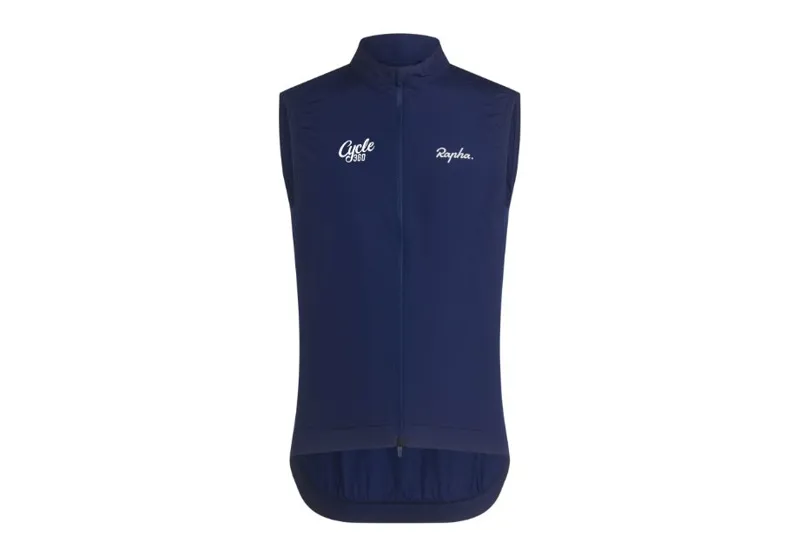 Rapha Men's Core Gilet in Navy/White Limited Edition Cycle 360 Isle of Man