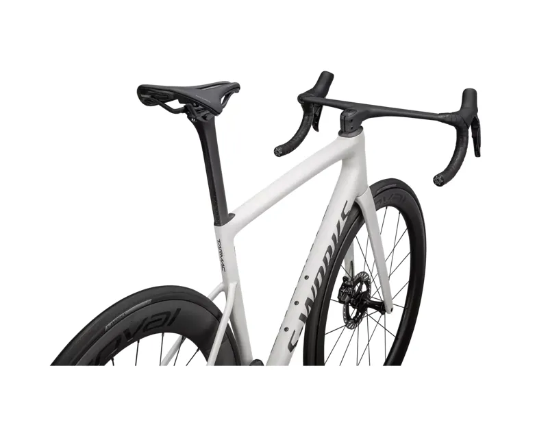 Specialized S-Works Tarmac SL8 in Satin Fog Tint/Green Ghost Pearl/Red-4