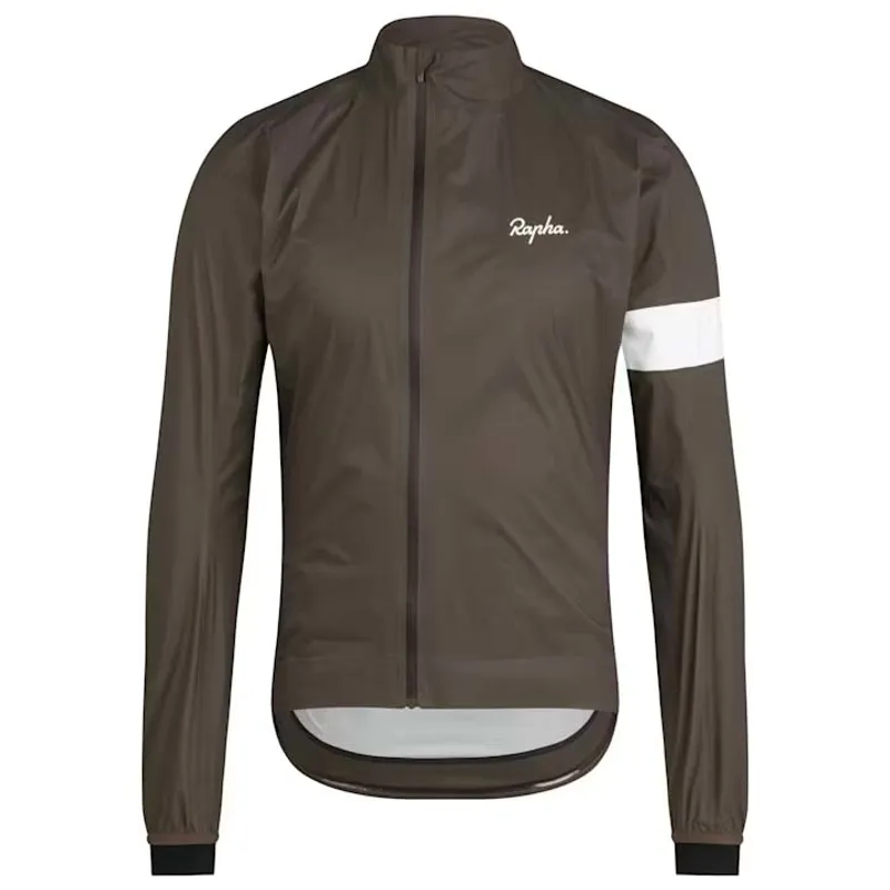 Men's Core Rain Jacket II in Deep Coffee/White