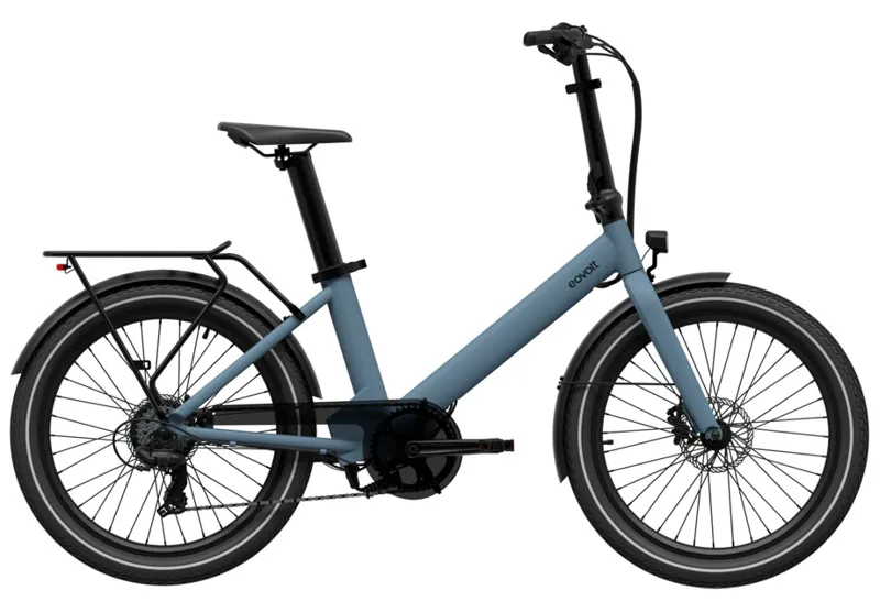 Eovolt Evening 24 Compact Step Through Semi Folding Electric Bike Ocean Blue