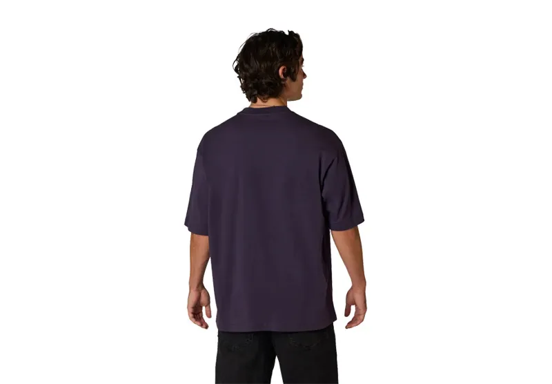 Fox Image Print Midweight Tee in Plum Perfect-1