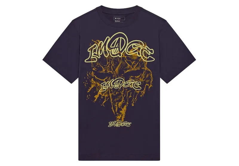 Fox Image Print Midweight Tee in Plum Perfect