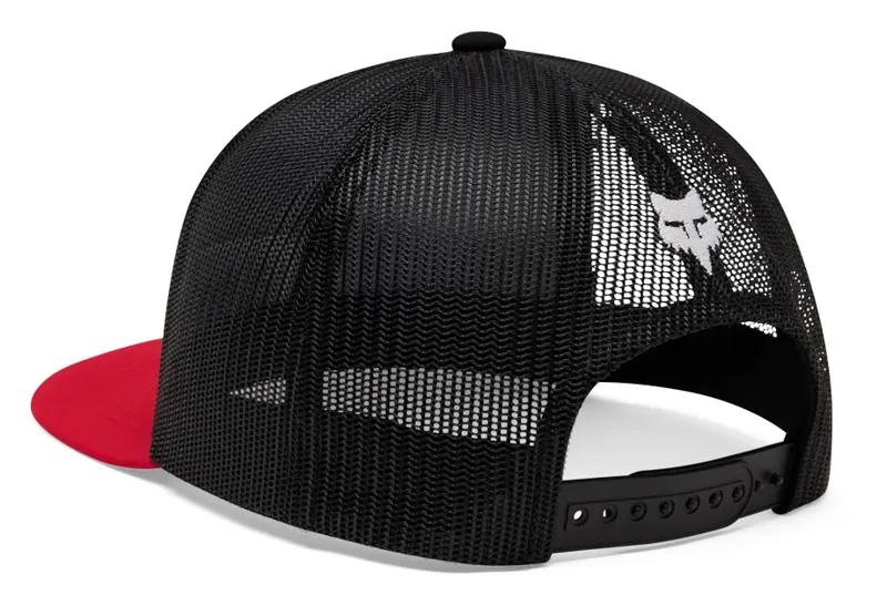 Fox Image Print Snapback Trucker in Black-1