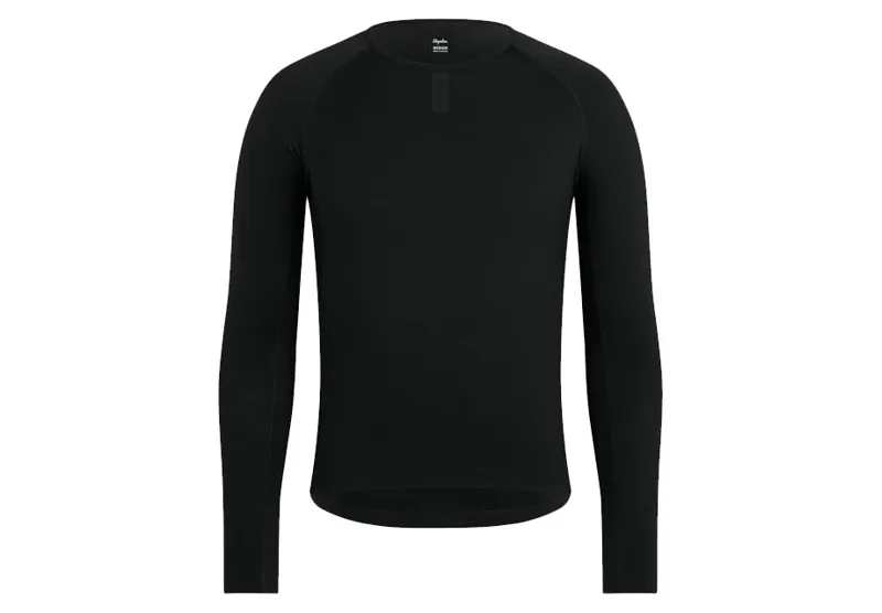 Rapha Men's Merino Base Layer Long Sleeve in Black