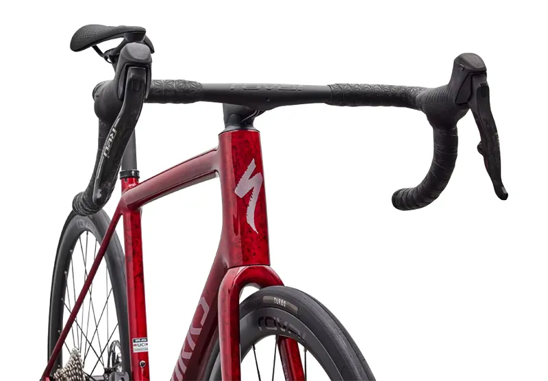 Specialized S-Works Aethos 2 - SRAM Red AXS in Sandstone Metallic Base/Red Tint-4