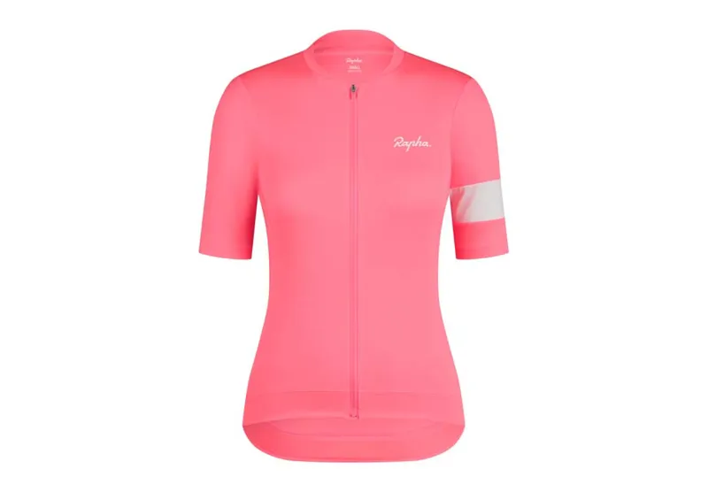 Rapha Women's Core Jersey in High-Vis Pink/White