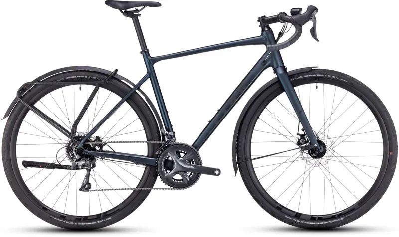 Cube Nuroad FE Gravel Bike in Deep Blue/Metal Grey