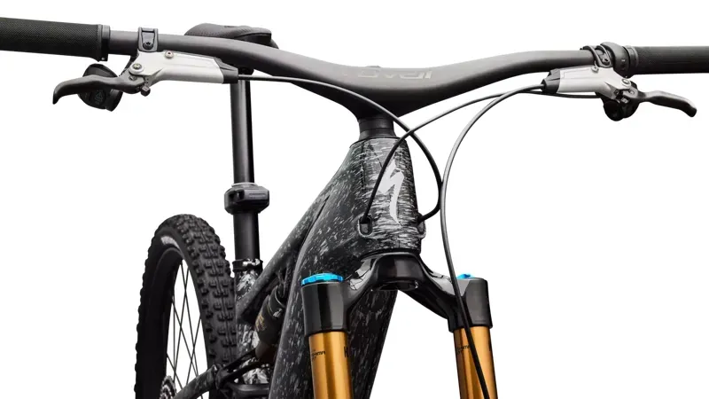 Specialized S-Works Turbo Levo R eMountain Bike in Gloss Silver Speckle Over Carbon-4