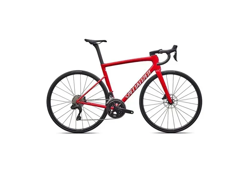 Specialized Tarmac SL8 Comp Shimano 105 Di2 Road Bike in Red Tint Silver Dust-1