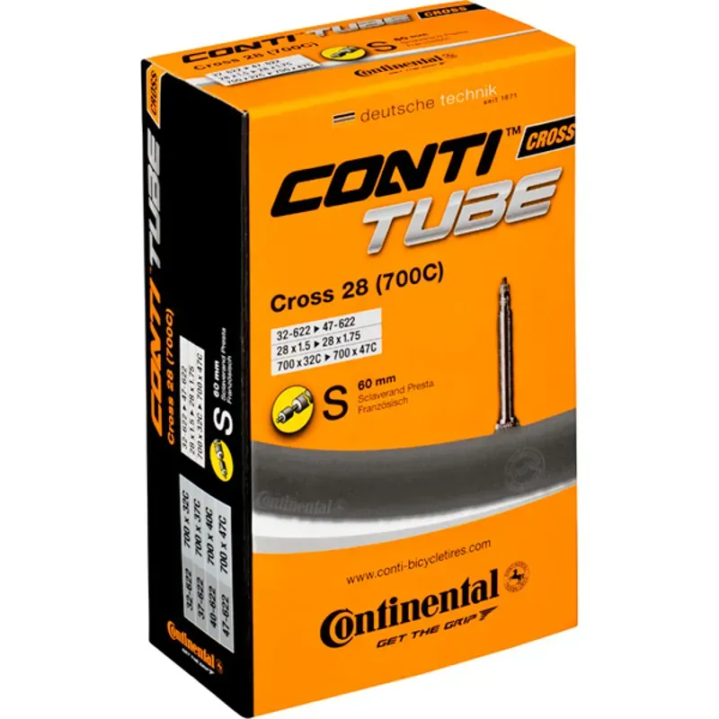 Continental Cross Tube - Presta 42mm Valve: 700x32- 47c BLACK 700x32-47c