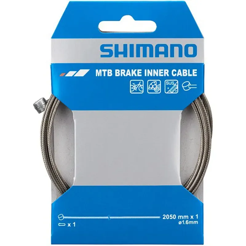 Shimano Stainless MTB Brake Cable 1.6x2050mm in Black